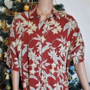 PIERRE CARDIN TROPICAL BUTTON DOWN SHIRT
